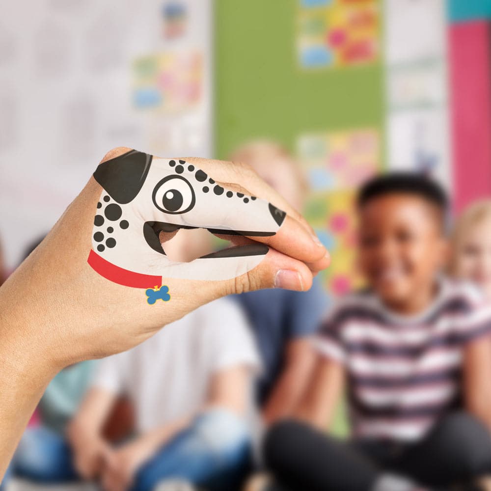 Dalmatian Hand Puppet Temporary Tattoo 3.5 in x 2.5 in