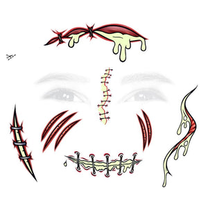 Glow in the Dark Monster Kids Costume Tattoo