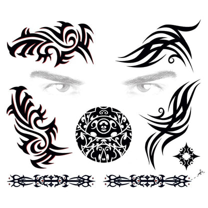Tribal Face Costume Tattoo 6 in x 5.25 in
