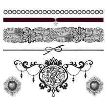 Metallic Dark Antoinette Accessory Costume Tattoo 6 in x 5.25 in