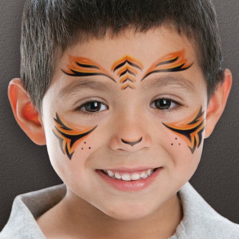 Tiger Kids Costume Tattoo 6 in x 5.25 in