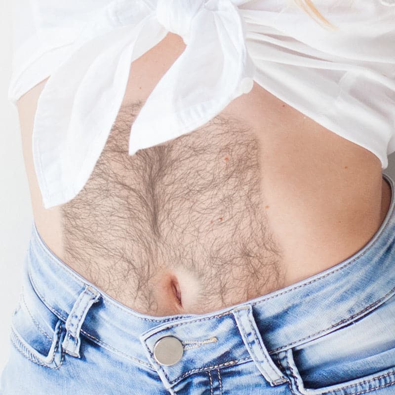 Fake Chest Hair Funny Costume Tattoo