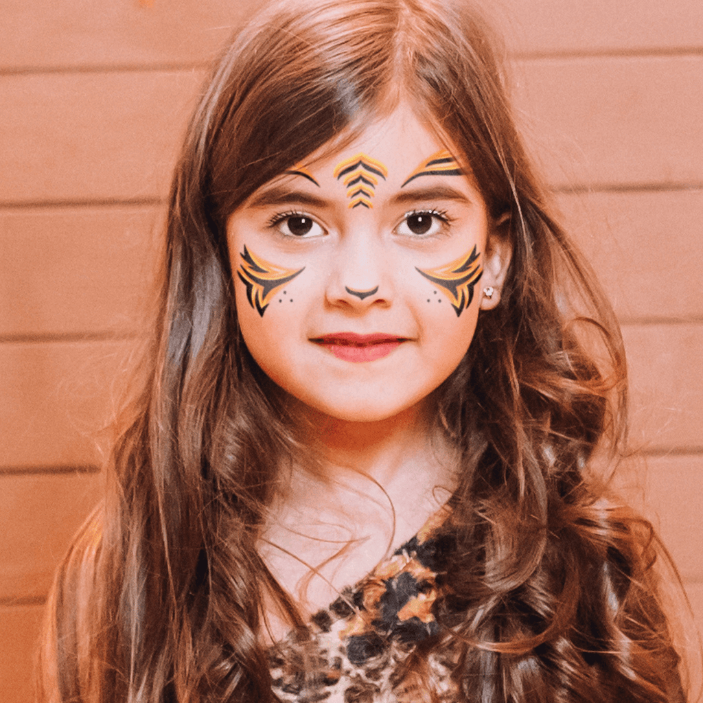 Tiger Kids Costume Tattoo 6 in x 5.25 in