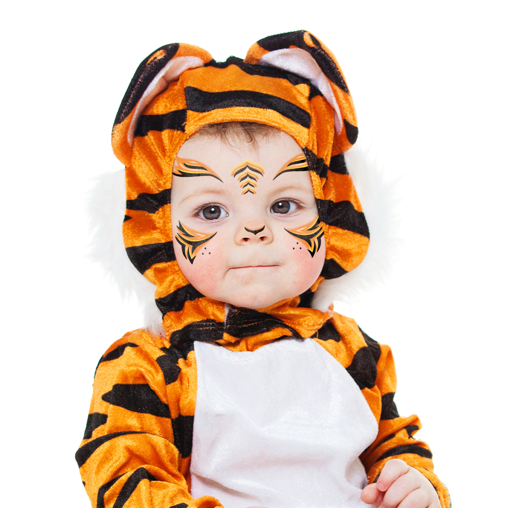 Tiger Kids Costume Tattoo 6 in x 5.25 in