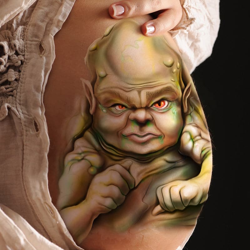 Pregnancy Funny Costume Tattoo
