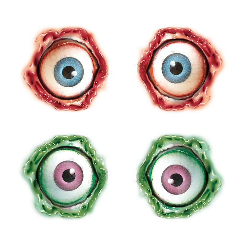 Creepy Eyes Costume Tattoo 5.25 in x 6 in
