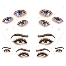 Multi Eyes Optical Illusion Costume Tattoo 5.25 in x 6 in