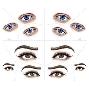 Multi Eyes Optical Illusion Costume Tattoo