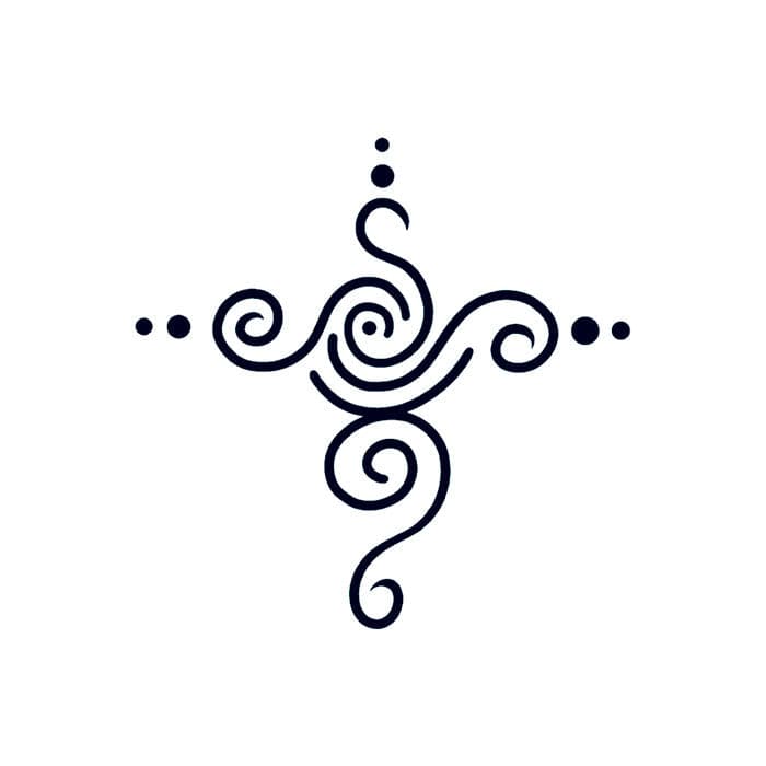 Henna: Swirl Design Temporary Tattoo 3.5 in x 2.5 in