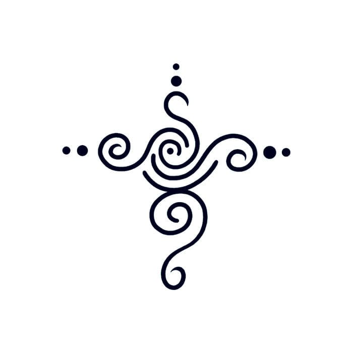 Henna: Swirl Design Temporary Tattoo 3.5 in x 2.5 in