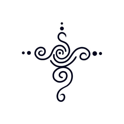 Henna: Swirl Design Temporary Tattoo 3.5 in x 2.5 in