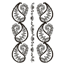 Henna: Black Temporary Tattoo 3.5 in x 2.5 in