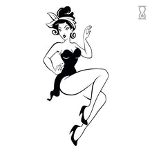Pin Up Girl Semi-Permanent Tattoo 4 in x 6 in