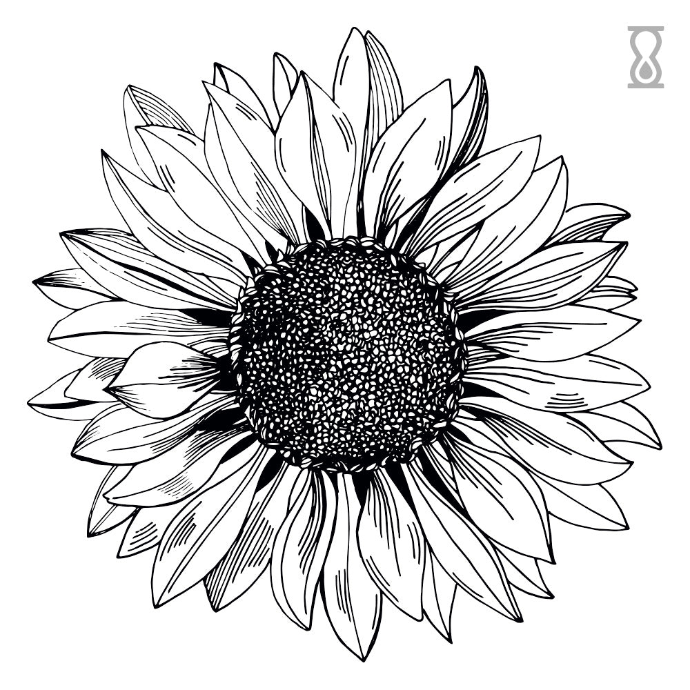 Sunflower Semi-Permanent Tattoo 2 in x 2 in