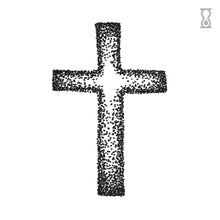 Shaded Cross Semi-Permanent Tattoo 1.5 in x 2 in