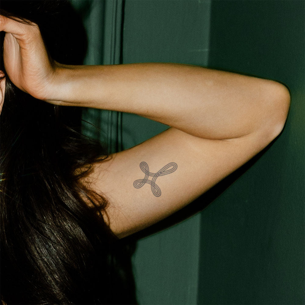 Wicker Cross Semi-Permanent Tattoo 2 in x 3 in