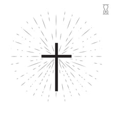 Shining Cross Semi-Permanent Tattoo 3 in x 3 in