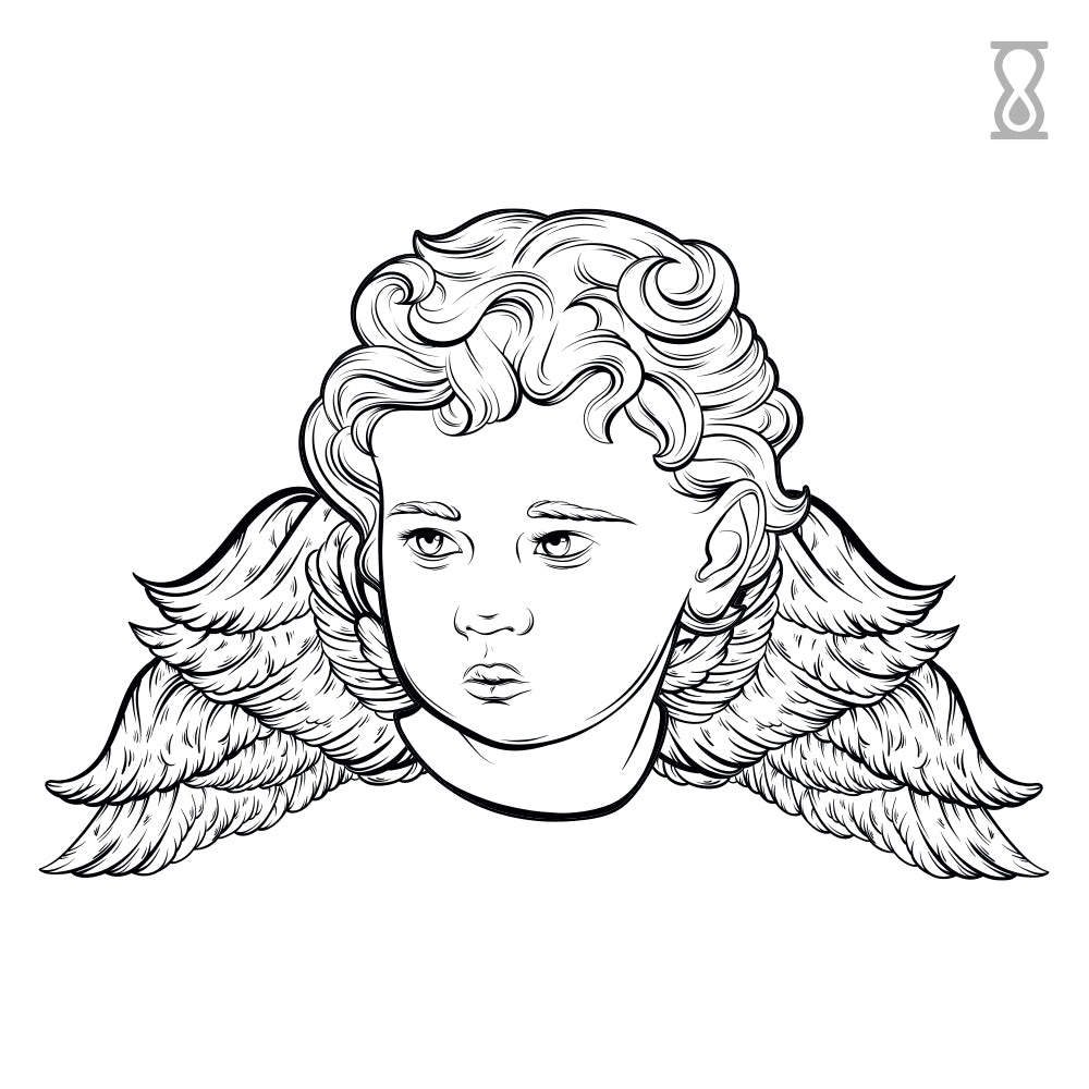 Angel Semi-Permanent Tattoo 3 in x 2 in