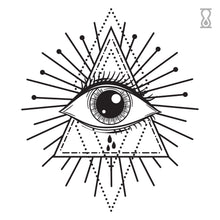 All Seeing Eye Triangle Semi-Permanent Tattoo 3 in x 3 in
