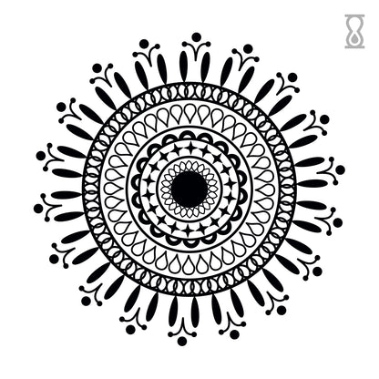 Circle Mandala Semi-Permanent Tattoo 3 in x 3 in