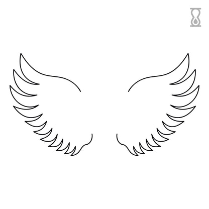 Angel Wings Semi-Permanent Tattoo 1.5 in x 2 in