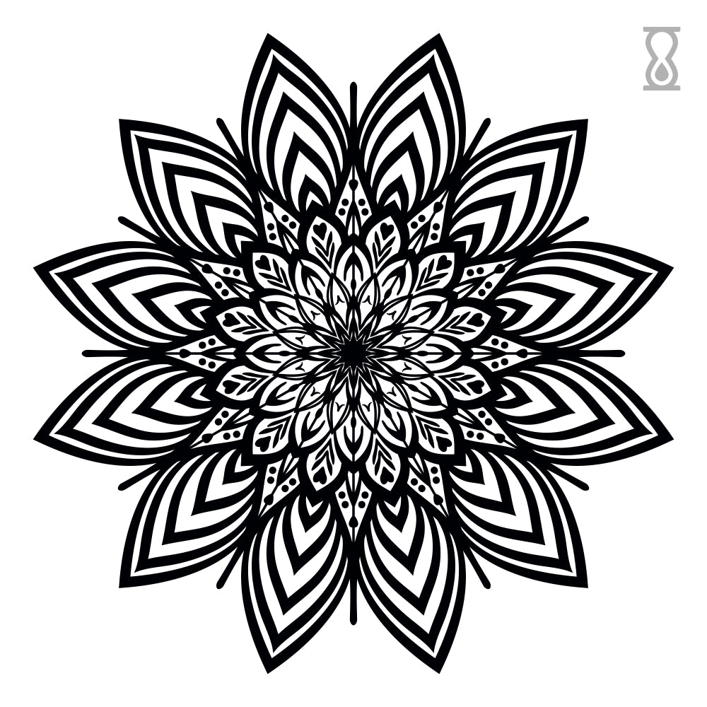 Ornate Mandala Semi-Permanent Tattoo 3 in x 3 in