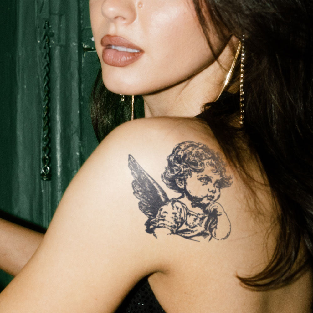 Angel Face Semi-Permanent Tattoo 4 in x 4 in