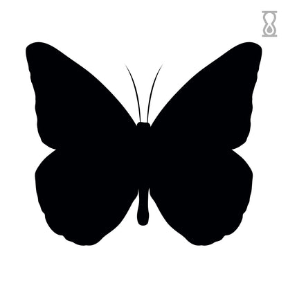 Black Butterfly Semi-Permanent Tattoo 1.5 in x 1.5 in