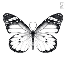 Monarch Butterfly Semi-Permanent Tattoo 2 in x 2 in