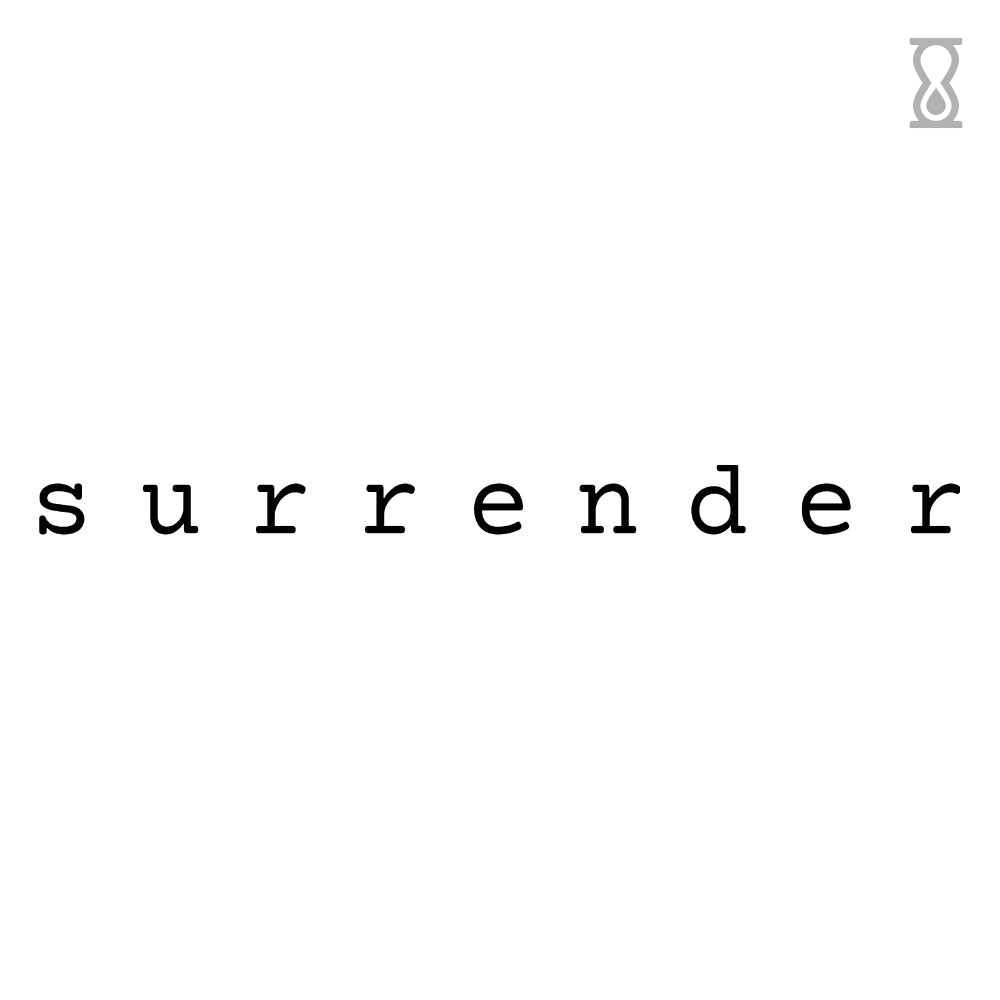 Surrender Simple Word Semi-Permanent Tattoo 1.5 in x 2 in
