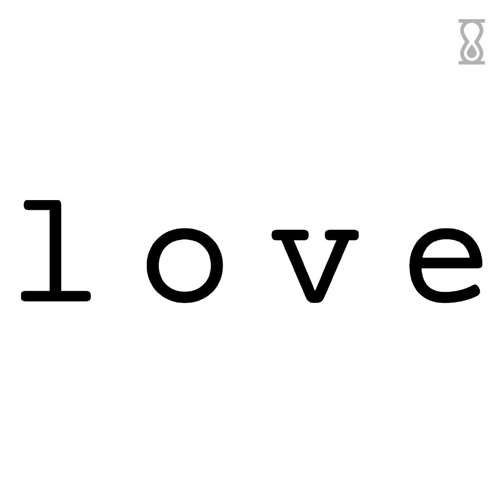 Love Word Semi-Permanent Tattoo 1.5 in x 2 in