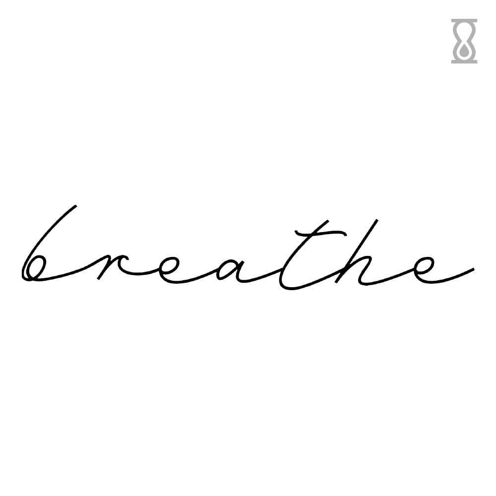 Breath Word Semi-Permanent Tattoo 1.5 in x 2 in