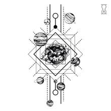 Solar System Semi-Permanent Tattoo 4 in x 4 in