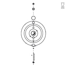 Solar System Sleeve Semi-Permanent Tattoo 4 in x 6 in
