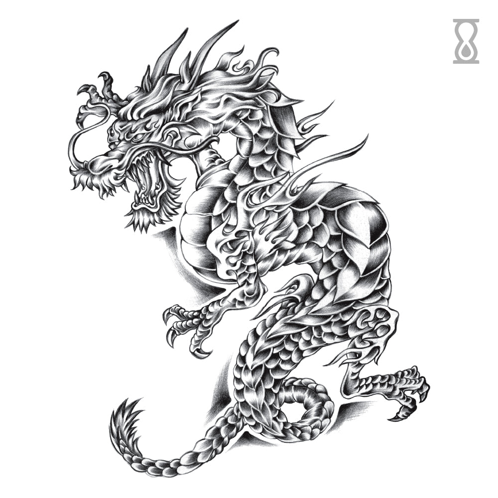 Dragon Semi-Permanent Tattoo 4 in x 4 in
