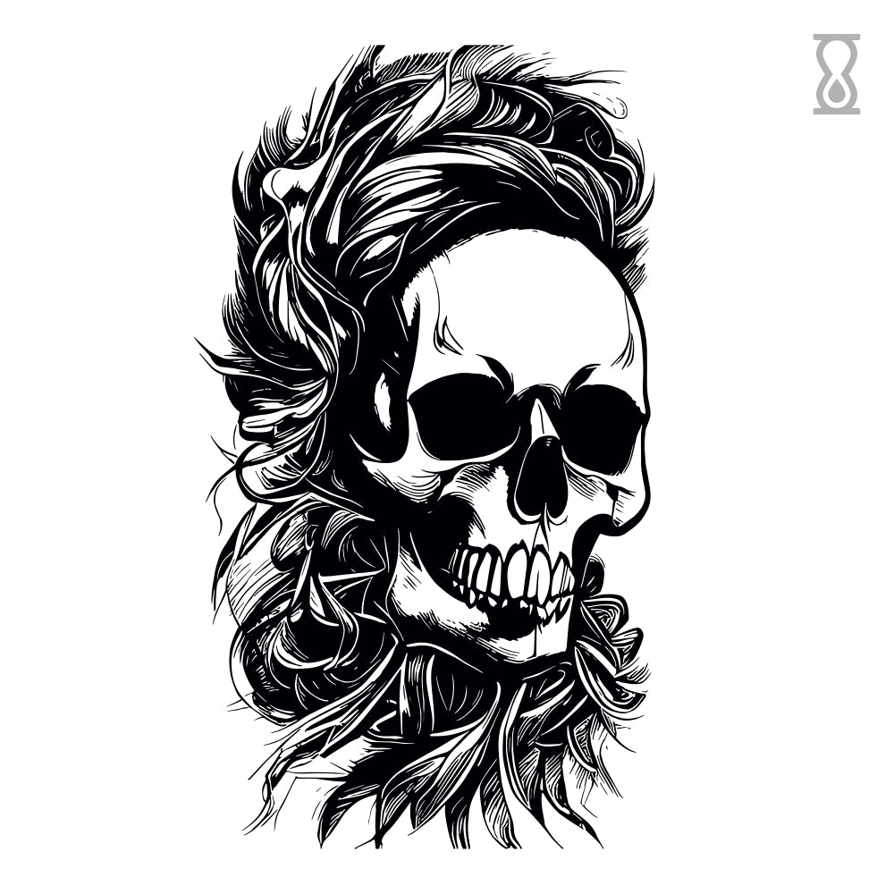 Skull Sleeve Semi-Permanent Tattoo 4 in x 6 in