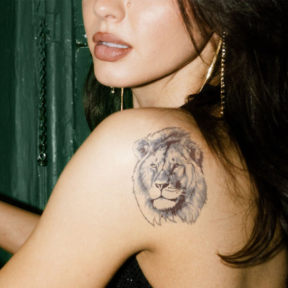 Lion Semi-Permanent Tattoo 4 in x 4 in