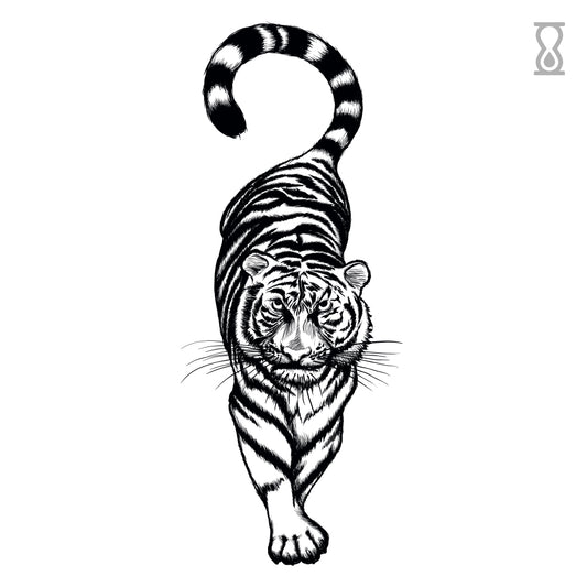 Tiger Sleeve Semi-Permanent Tattoo 4 in x 6 in