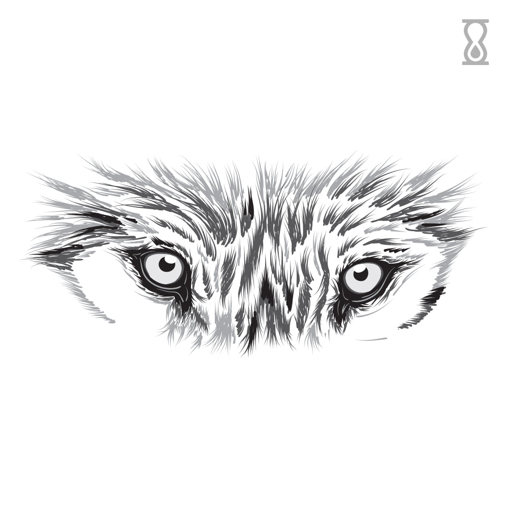Wolf Eyes Semi-Permanent Tattoo 2 in x 4 in