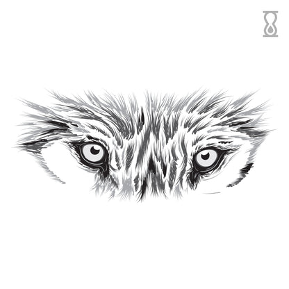 Wolf Eyes Semi-Permanent Tattoo 2 in x 4 in