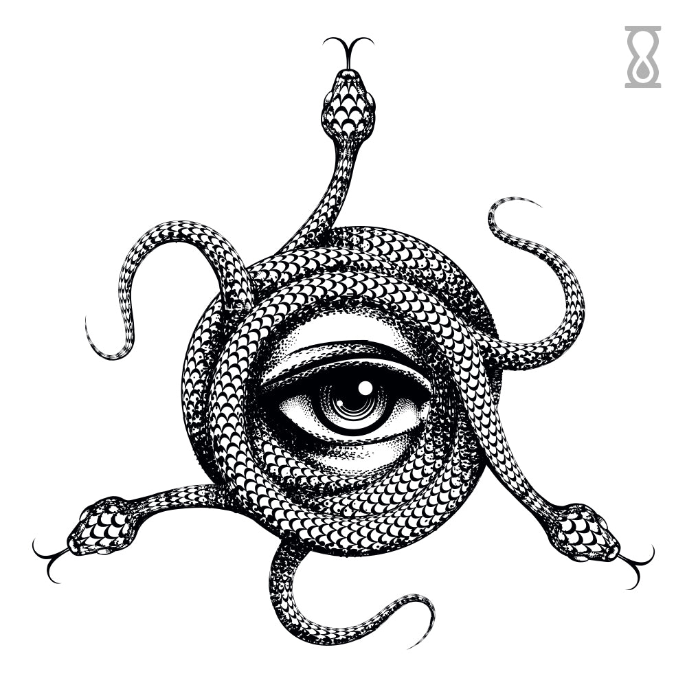 Medusa Eye Semi-Permanent Tattoo 4 in x 4 in