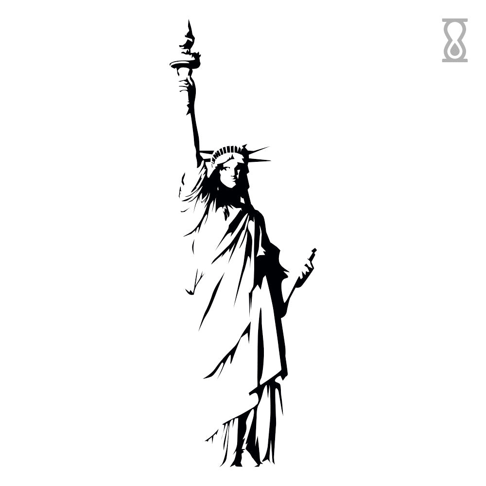 Statue of Liberty Semi-Permanent Tattoo 4 in x 6 in