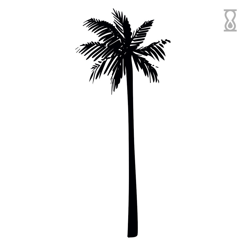 Palm Tree Semi-Permanent Tattoo 1.5 in x 3 in