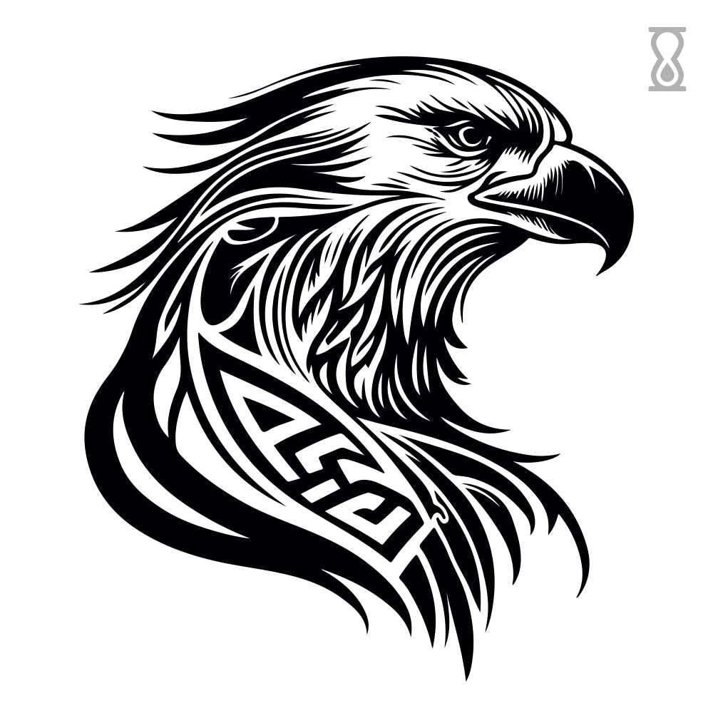 Tribal Eagle Semi-Permanent Tattoo 3 in x 3 in