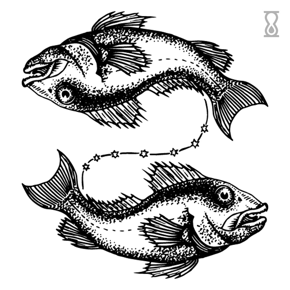Pisces Semi-Permanent Tattoo 2 in x 2 in