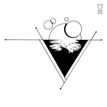 Triangle Moon Ocean Semi-Permanent Tattoo 3 in x 3 in