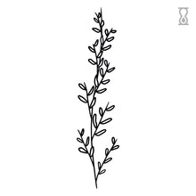 Leaf Simple Semi-Permanent Tattoo 1.5 in x 3 in