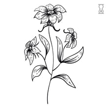 Spring Flower Semi-Permanent Tattoo 1.5 in x 2 in