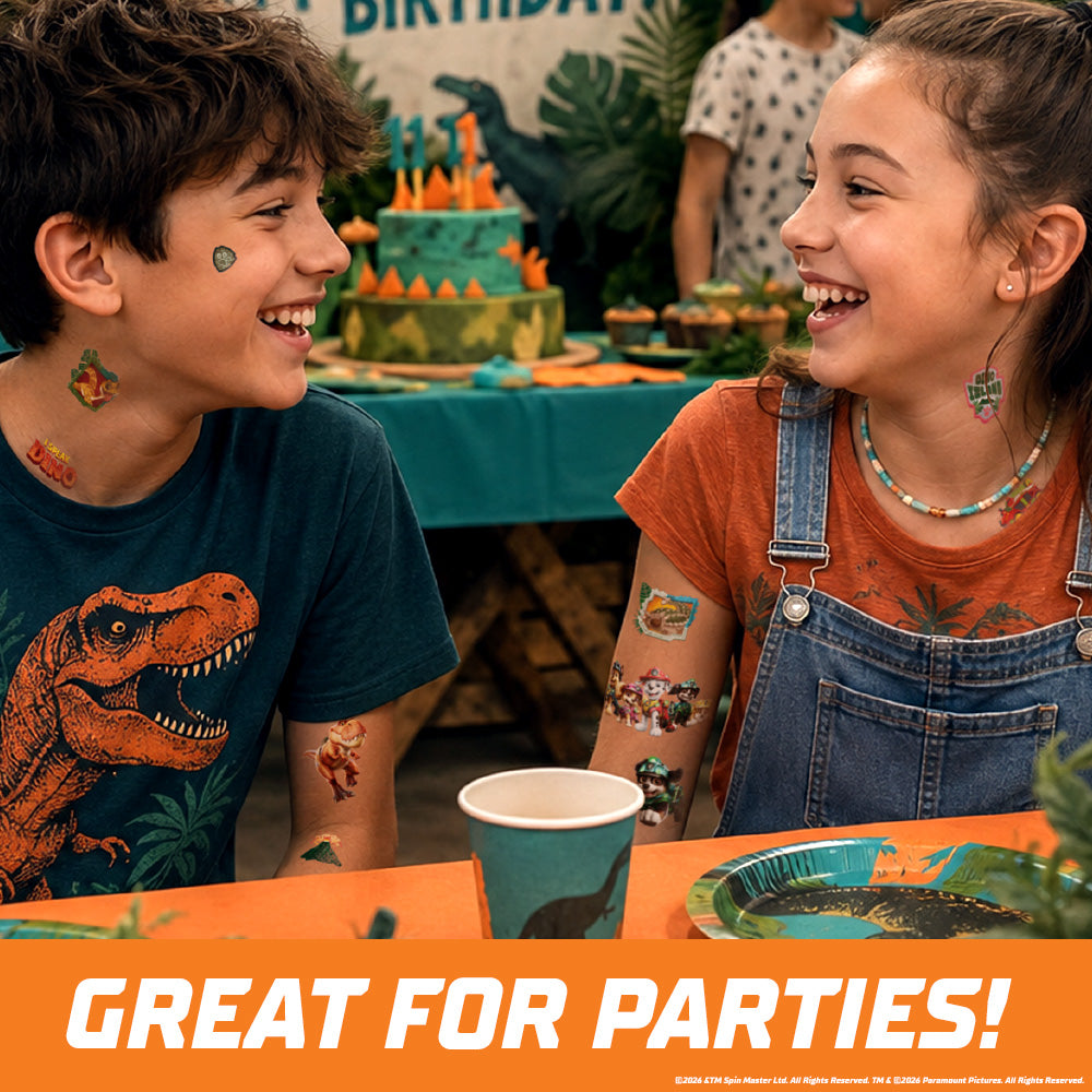 Paw Patrol Dino Movie Party Pack Temporary Tattoos - 4 Sheets