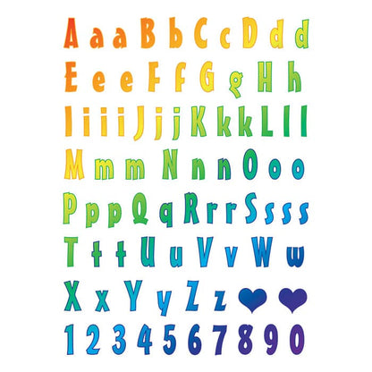 Rainbow Letter Temporary Tattoos 5 in x 7 in